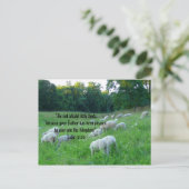 Schleuse Schafe-Ostern mit Psalm Feiertagspostkarte (Stehend Vorderseite)