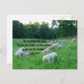 Schleuse Schafe-Ostern mit Psalm Feiertagspostkarte (Vorne/Hinten)