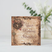 Schleuse und Einladung zur Hochzeit (Stehend Vorderseite)