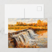 Schleusenwasserfall im Herbst Feiertagspostkarte (Vorne/Hinten)