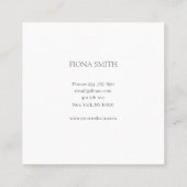 Schlicht Aquarell Baum Quadratische Visitenkarte (Rückseite)