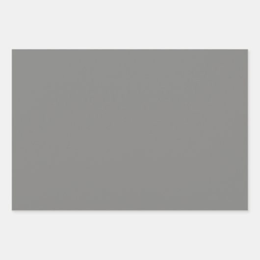 Schlicht Arsen Ash Battleship Gray Shades 3 Töne Geschenkpapier Set (Vorderseite 3)