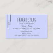 Schlicht Baby Blue mit Monogram Beruflich Simple Visitenkarte (Rückseite)