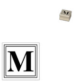 Schlicht Basic Monogram Initial Gummistempel (Stempel)