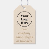 schlicht beige-minimalistisch geschenkanhänger (Vorderseite)