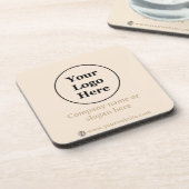 schlicht beige-minimalistisch getränkeuntersetzer (Linke Seite)