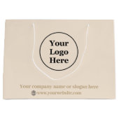 schlicht beige-minimalistisch große geschenktüte (Vorderseite)