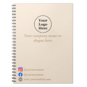 schlicht beige-minimalistisch notizblock (Vorderseite)