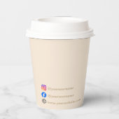 schlicht beige-minimalistisch pappbecher (Rückseite)