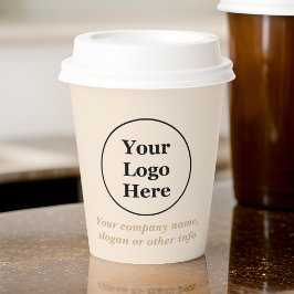 schlicht beige-minimalistisch pappbecher