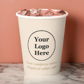 schlicht beige-minimalistisch pappbecher