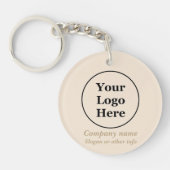 schlicht beige-minimalistisch schlüsselanhänger (Vorderseite)