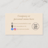 schlicht beige-minimalistisch treuekarte (Rückseite)