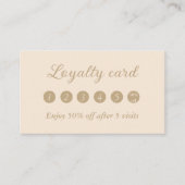 schlicht beige-minimalistisch treuekarte (Vorderseite)