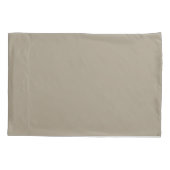 Schlicht Beige Pillowcase Kissenbezug (Rückseite)