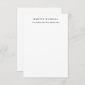 Schlicht Beruflich Schwarz/Weiß Minimalistisch Begleitkarte (Vorne/Hinten)