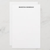 Schlicht Beruflich Schwarz/Weiß Minimalistisch Briefpapier