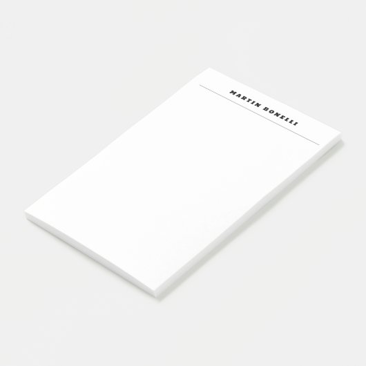 Schlicht Beruflich Schwarz/Weiß Minimalistisch Post-it Klebezettel (angewinkelt)