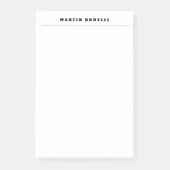 Schlicht Beruflich Schwarz/Weiß Minimalistisch Post-it Klebezettel (Vorderseite)