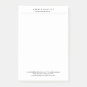 Schlicht Beruflich Schwarz/Weiß Minimalistisch Post-it Klebezettel (Vorderseite)