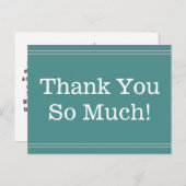 Schlicht, Beruflich "Vielen Dank!" Postkarte (Vorne/Hinten)