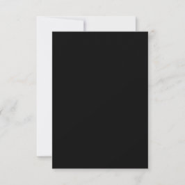 Schlicht Black 3.5" x 5" Matte Blank Wedding Dankeskarte