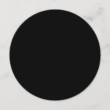 Schlicht Black 5.25" Circle Matte Blank Wedding