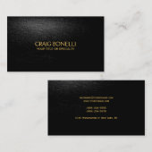 Schlicht Black Gray Visitenkarte (Vorne/Hinten)