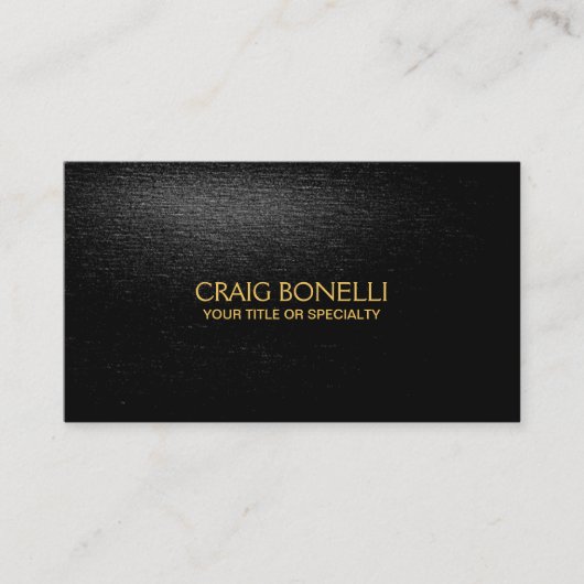 Schlicht Black Gray Visitenkarte (Vorderseite)