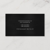 Schlicht Black Gray Visitenkarte (Rückseite)