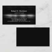 Schlicht Black Modern Consulting Business Card Visitenkarte (Vorne/Hinten)
