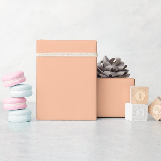Schlicht blass orange Aprikose Ice Geschenkpapier (Babyparty)