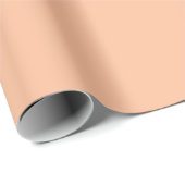 Schlicht blass orange Aprikose Ice Geschenkpapier (Rolleneckpunkt)