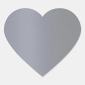 Schlicht BLAUE GRAY DarkGray Herz-Aufkleber (Vorderseite)
