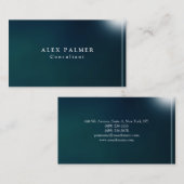 Schlicht Blue Background Original Futuristic Visitenkarte (Vorne/Hinten)
