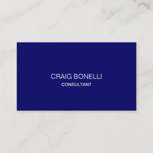 Schlicht Blue Beruflich Business Card Visitenkarte