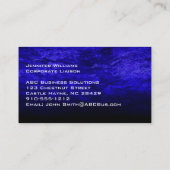 Schlicht Blue Beruflich Business Card Visitenkarte (Rückseite)