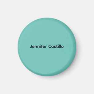 Schlicht Blue Black Minimalistisch Modern Magnet