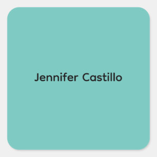 Schlicht Blue Black Minimalistisch Modern Quadratischer Aufkleber