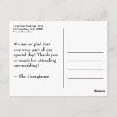 Schlicht, Blue "Danke" Postkarte (Rückseite)