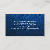 Schlicht Blue Modern Berufliche Visitenkarte (Rückseite)