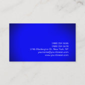 Schlicht Blue Modern Monogram Business Card Visitenkarte (Rückseite)