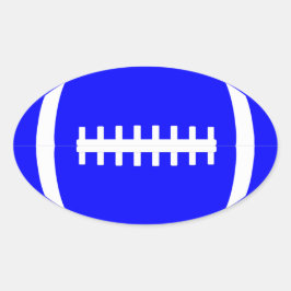 Schlicht Blue Party/Pep Kundgebung/Scrapbook Oval  Ovaler Aufkleber