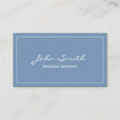 Schlicht Blue Physician Assistant Business Card Visitenkarte (Vorderseite)
