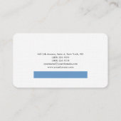 Schlicht Blue Schwarz-weiße Minimalistische Kallig Visitenkarte (Rückseite)