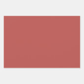 Schlicht Brick Dark Chestnut Maroon Shades 3 Tones Geschenkpapier Set (Vorderseite 3)