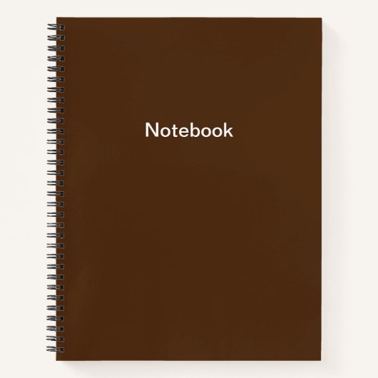 Schlicht-Brown-Notebook Notizblock (Vorderseite)