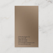 Schlicht Browny Modern Consultant Business Card Visitenkarte (Rückseite)