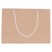 Schlicht Cashmere beige in fester Farbe Große Geschenktüte (Rückseite)