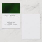 Schlicht Chic Green White Niedlich Business Card Visitenkarte (Vorne/Hinten)